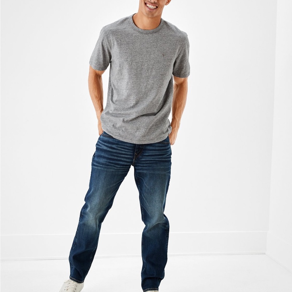 Mens Dark Blue American Eagle Airflex- athletic fit jeans